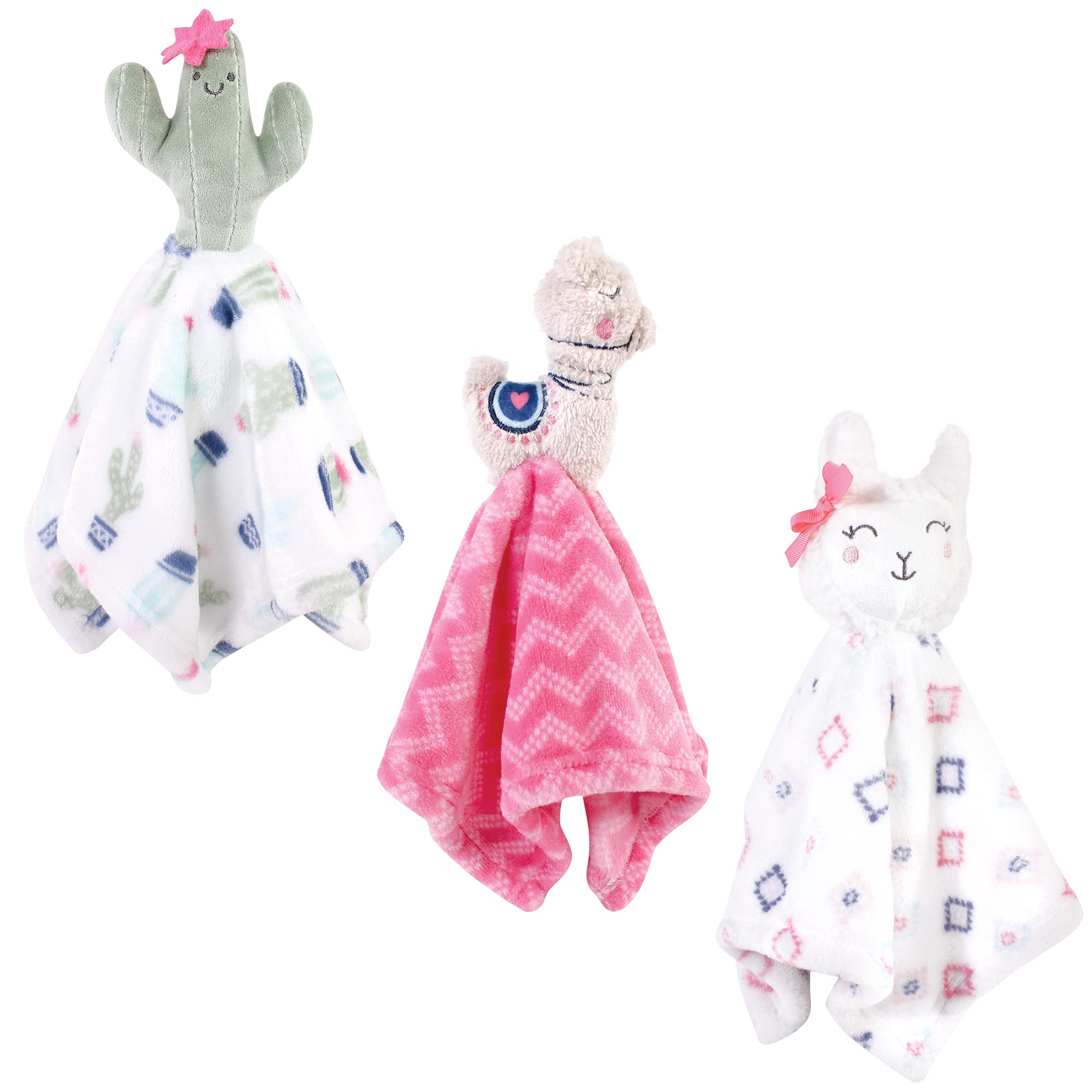 Hudson Baby Unisex Baby Animal Face Security Blanket, Llama, One Size
