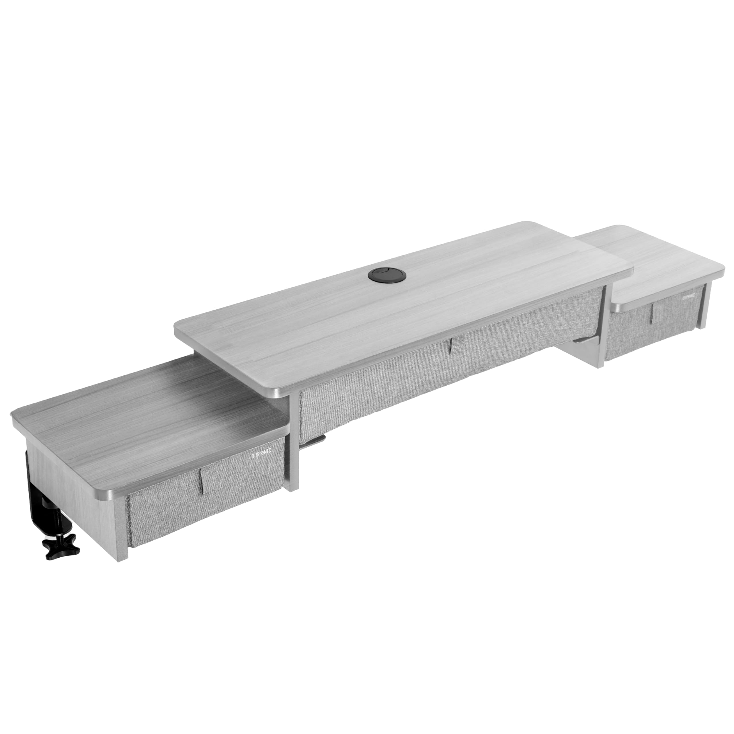 Duronic DD4 GY 120 cm Desk Top Grigio con 3 cassetti |Compatibile con tutti i Desk Top da 120 cm | Accessorio per scrivania | Professionale estetico e organizzato | Superficie per sollevare lo schermo