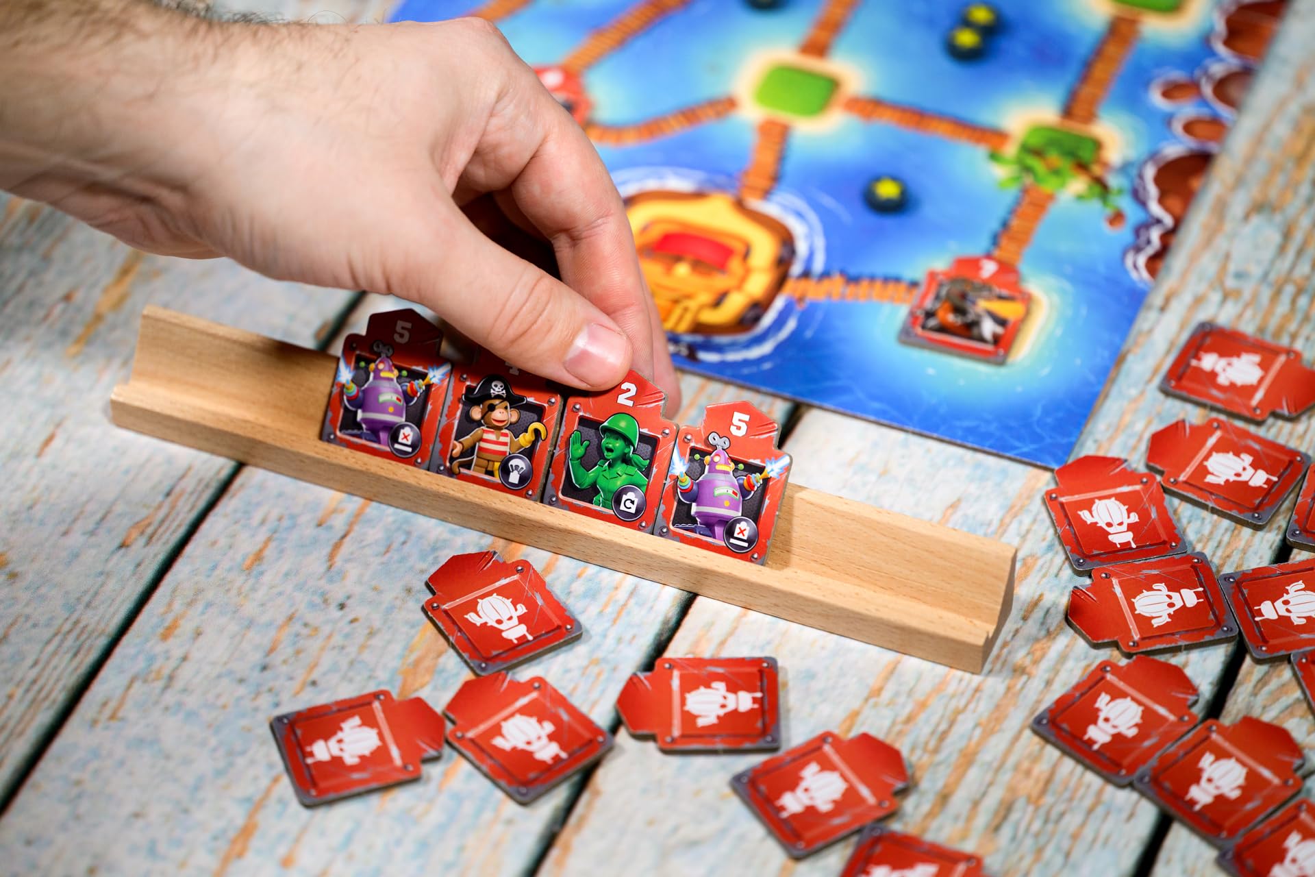 Asmodee - Toy Battle – Gry towarzyskie – Strategiczna gra planszowa – Gra dla dorosłych i dzieci od 8 lat – 2 graczy – 15 minut – francuska wersja, Repos Production