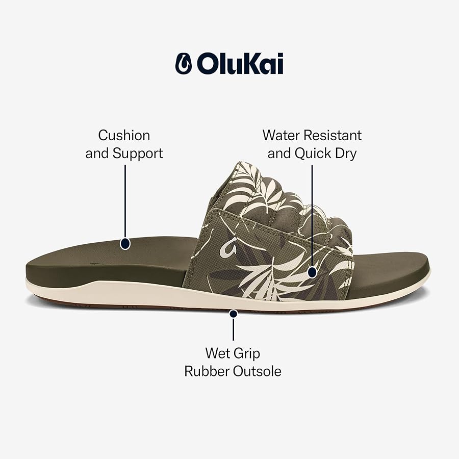 オルカイ メンズ サンダル シューズ Maha Cooler Grey 29cm Amazon.com | OLUKAI Maha 'Olu Men's Slide Sandal, Water