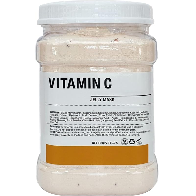 Máscara facial peel off em pó YMEYFAN com vitamina C e pétalas de rosa, 23 fl oz