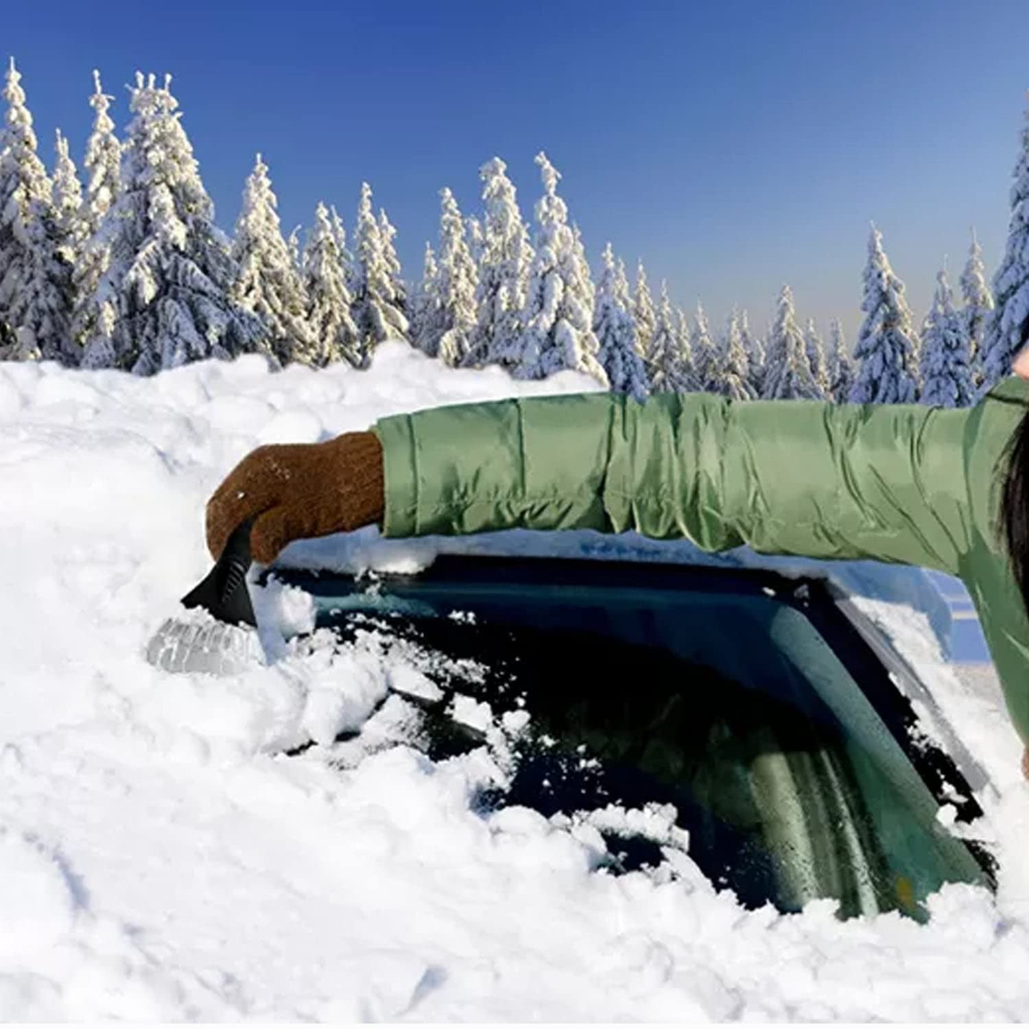CraftedCascade Ice Scraper Windshield with Window for Cars-image-8