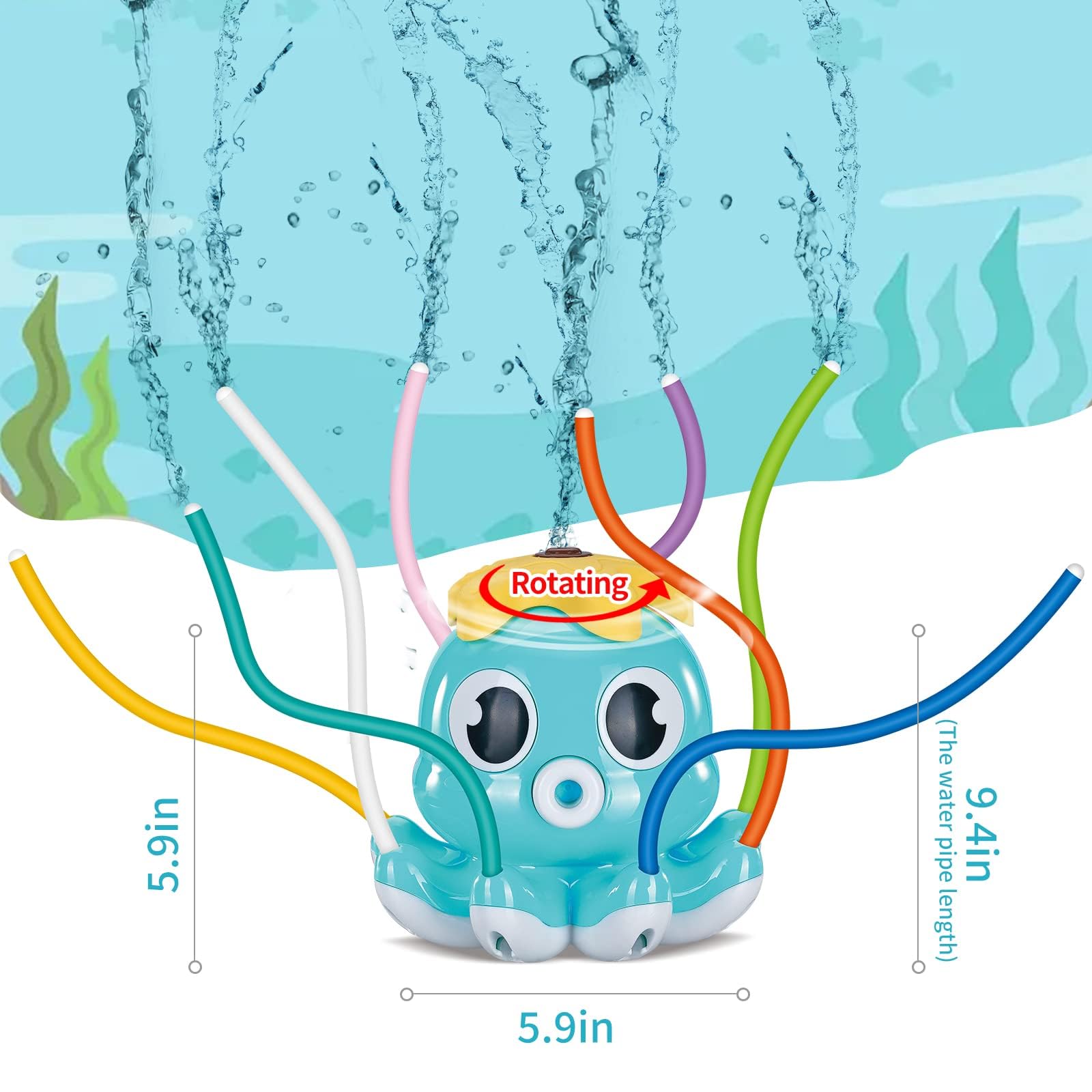 Jeux d'Eau Enfant - Aire de Jeux Extérieure pour Enfants 3-8 Ans (Bleu)