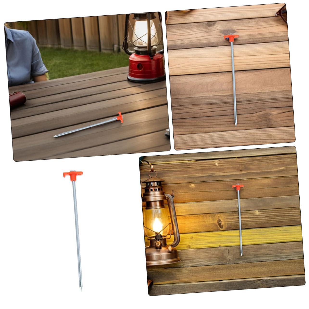 SUPVOX 12pièces Lot de Piquets De Tente Métalliques pour Camping Ancrages pour Sable Herbe Et Rochers Résistants Au Vent