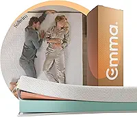 Colchão Solteiro Emma One Light - 88x188x18cm, Colchão de Espuma com 2 Camadas, Firmeza Ideal, Suporte Corporal, Conforto e Frescor, 100 Noites de Teste, 10 Anos de Garantia