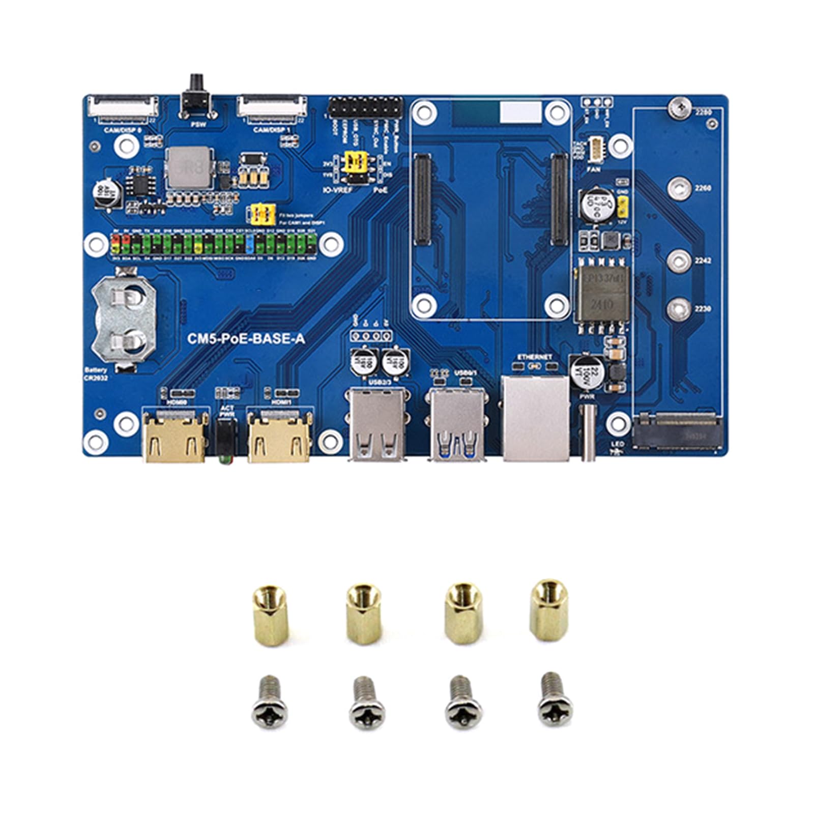 Scheda di espansione CM5 Modulo di elaborazione 5 con compatibilità disco NVMe e accessorio per scheda di sviluppo con porte multiple di connessione
