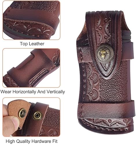 Dongker 4" Leather Pocket Knife Pouch,Folding Knife Holster With Belt Loop For 4'' Folding Knife #TOP1