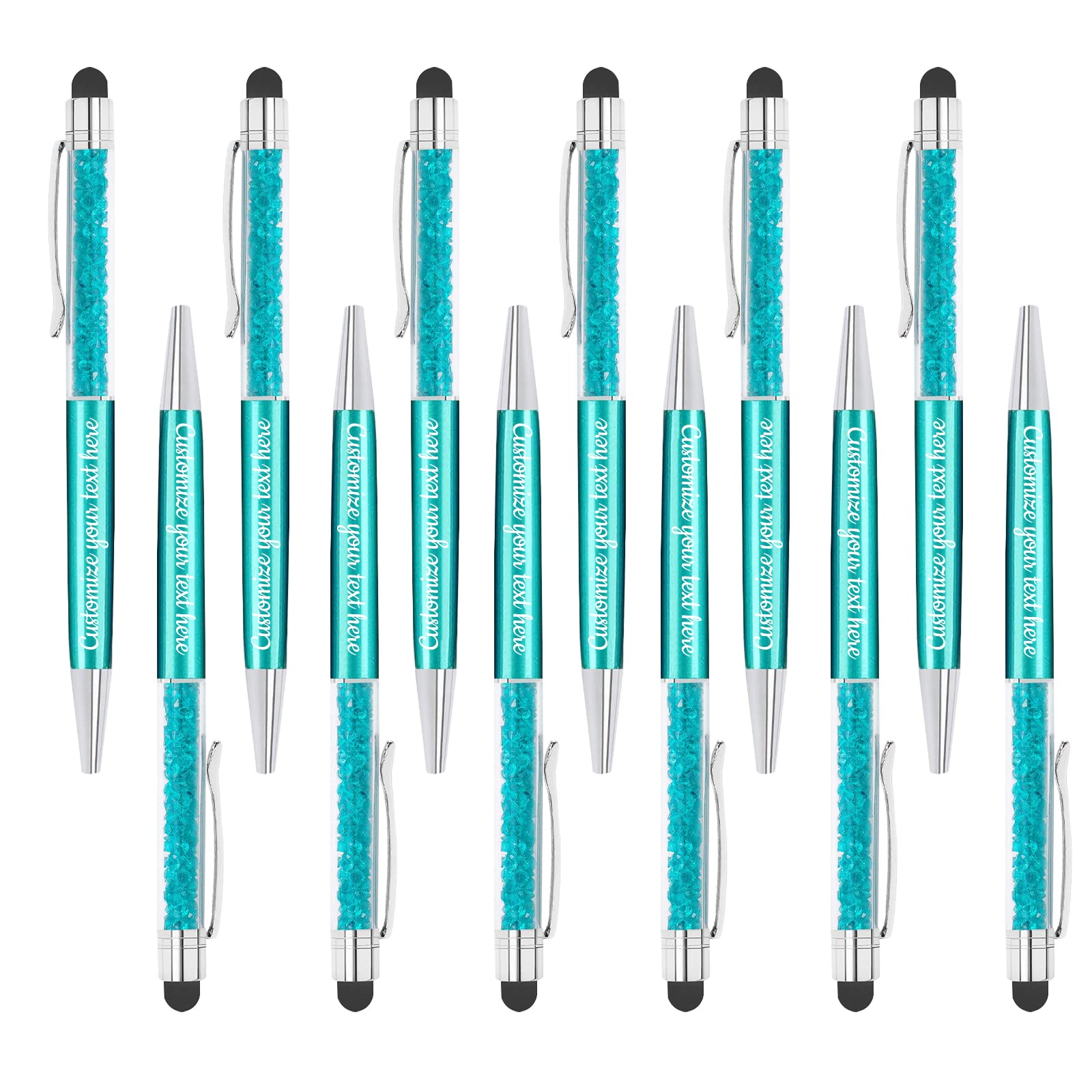 LINMQIU Up To 300 Ballpoint Pens, Fashion Crystal Touch Screen Ballpoint Pen, Smooth Writing, Black Ink, Soft Touch, Personalized Ballpoint Pen for Christmas, Birthday, Graduation, Gifts - 156PC