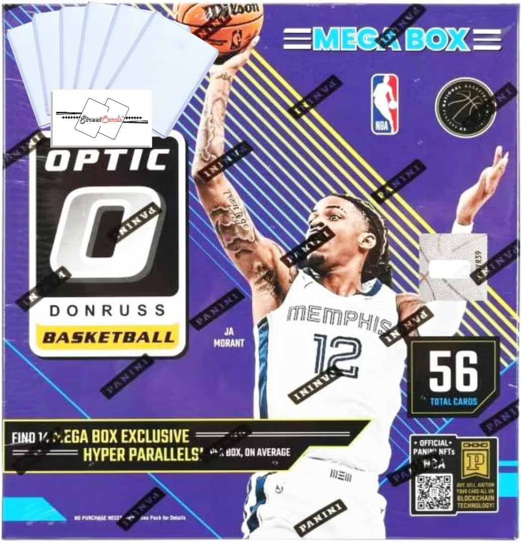 2025 Donruss Optic Basketball Mega Box with 56 Trading Cards + 6 Toploaders and StreetCards Magnet! Look for Downtowns!