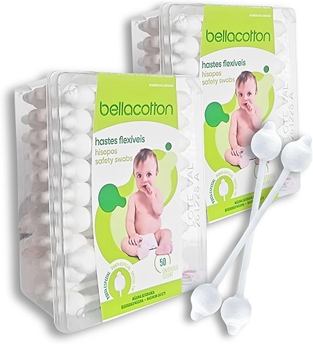 Haste Flexível bastonetes branco bebê 2 pacotes C/ 50unidades