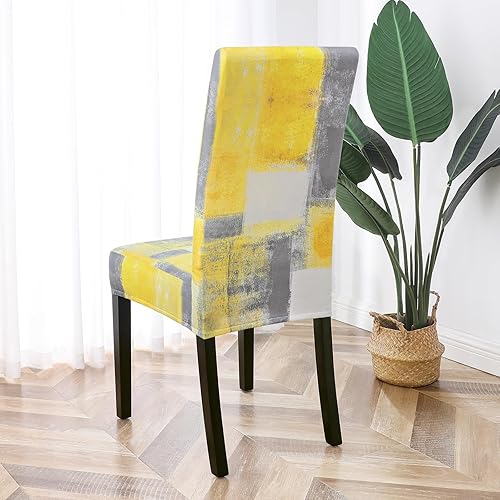 Miniatura 3 de Gibelle Juego de 4 fundas para sillas de comedor de elastano, elásticas para sillas de comedor, extraíbles y lavables, fundas de asiento para sillas