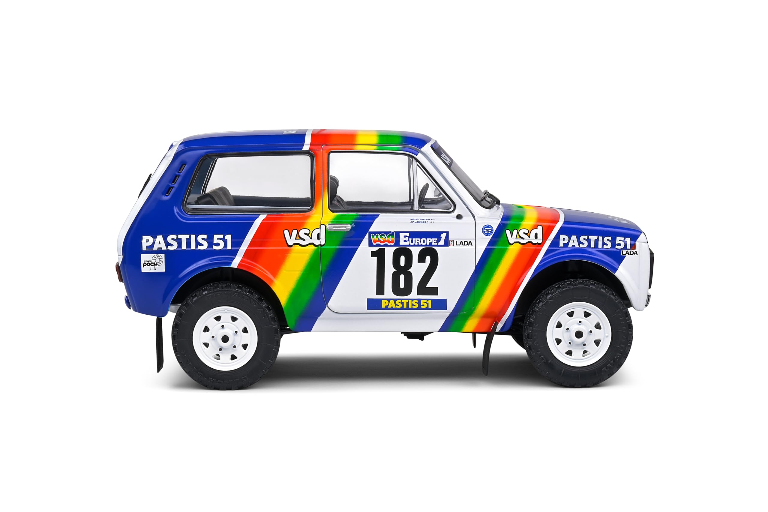 1:18 LADA NIVA White #182 JABOUILLE/SARDOU Paris-Dakar 1984