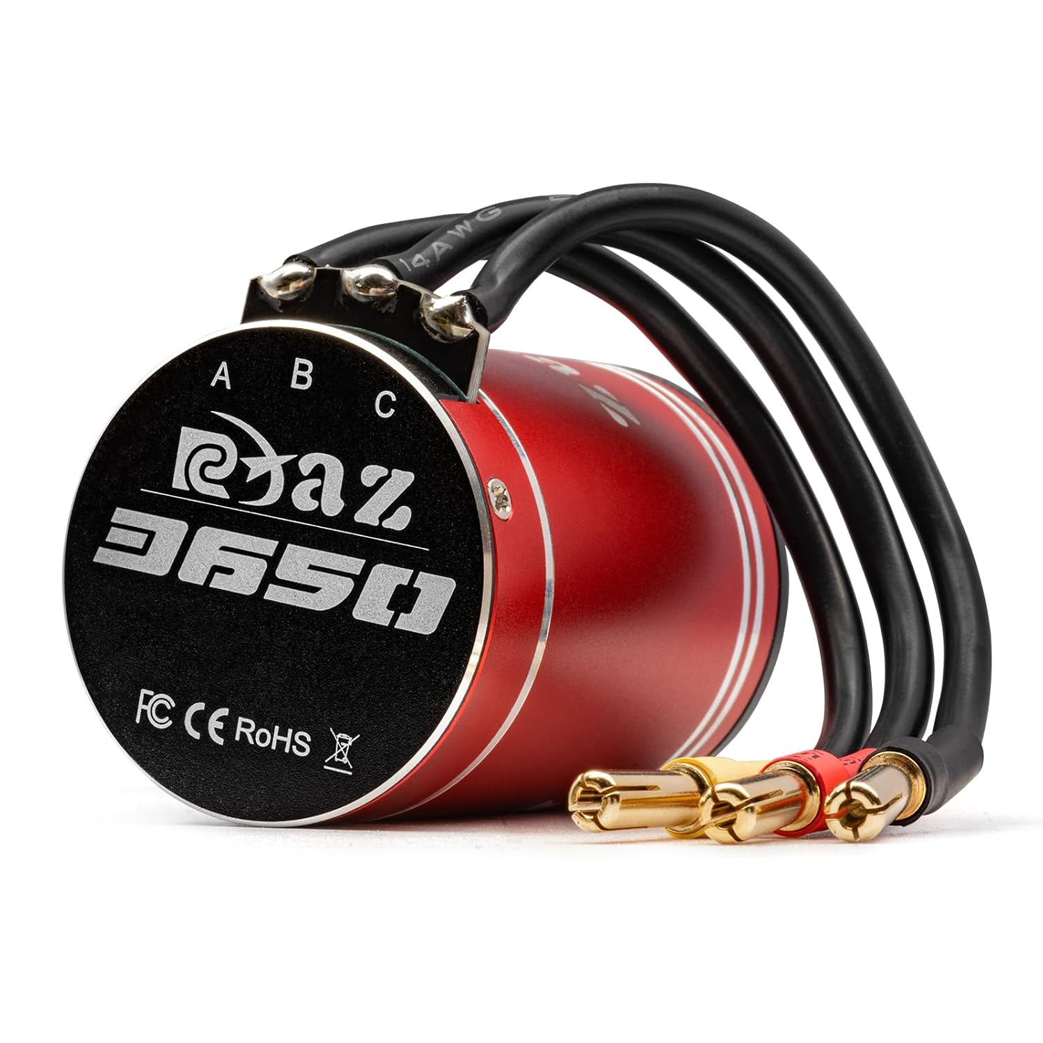 Metal 3650 Brushless Motor 3.175mm Shaft 6600KV Waterproof for 1/10 RC High Speed Off-Road Flat Running Road Racing Drifting TRX4 Slash Sledge SCX10 Arrma RC Car Boat (6600KV)