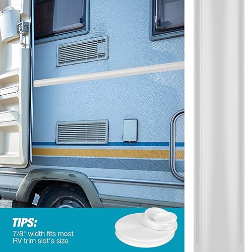 Miniatura 13 de Inserto de moldura de molduras de 7/8 pulgadas Moldura de cubierta de tornillo para caravana Moldura de canaleta para caravana Exterior