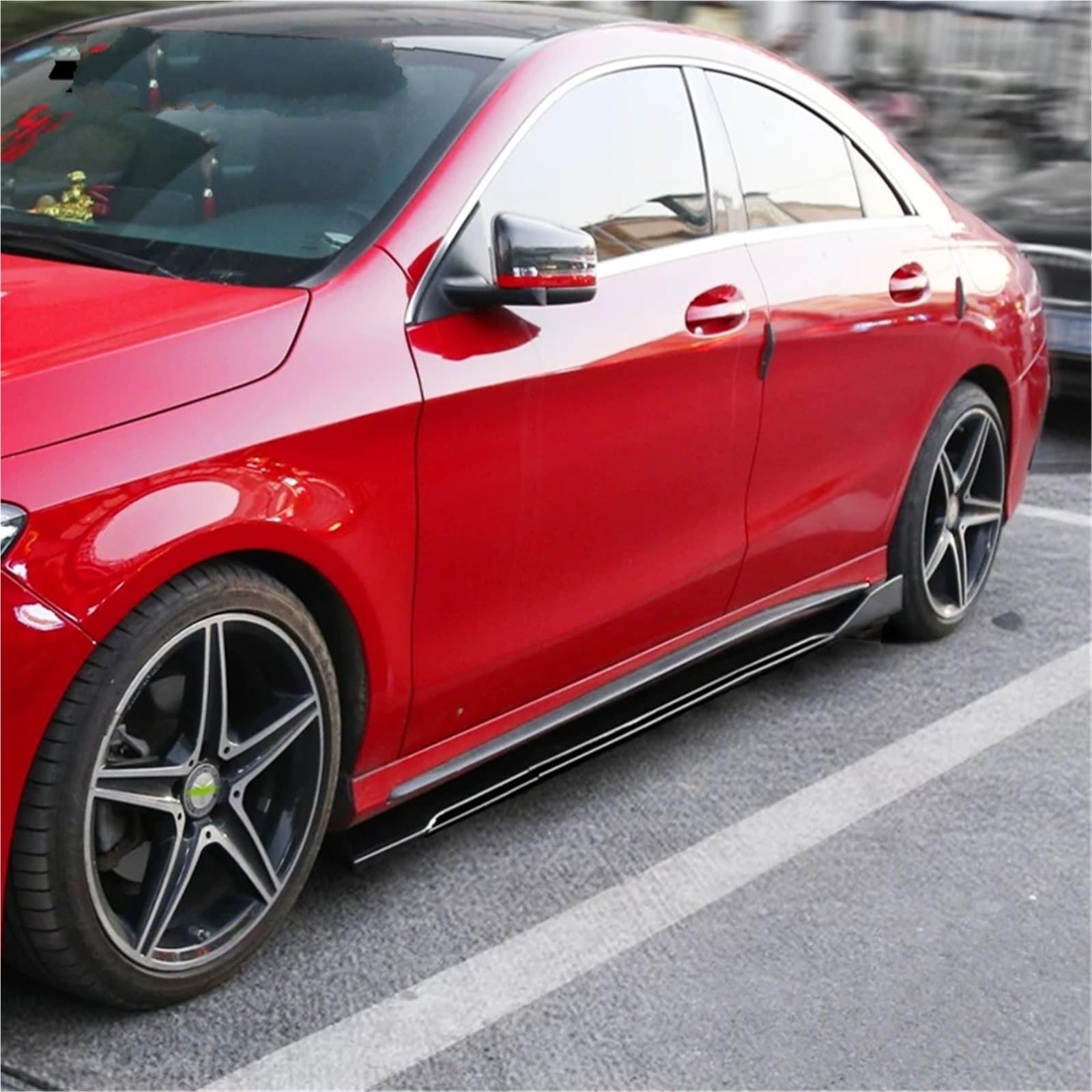 Aufsatz Seitenschweller Universelle 86,6-Zoll-Seitenschweller-Rocker-Panel-Erweiterungen Auto-Seitenschweller