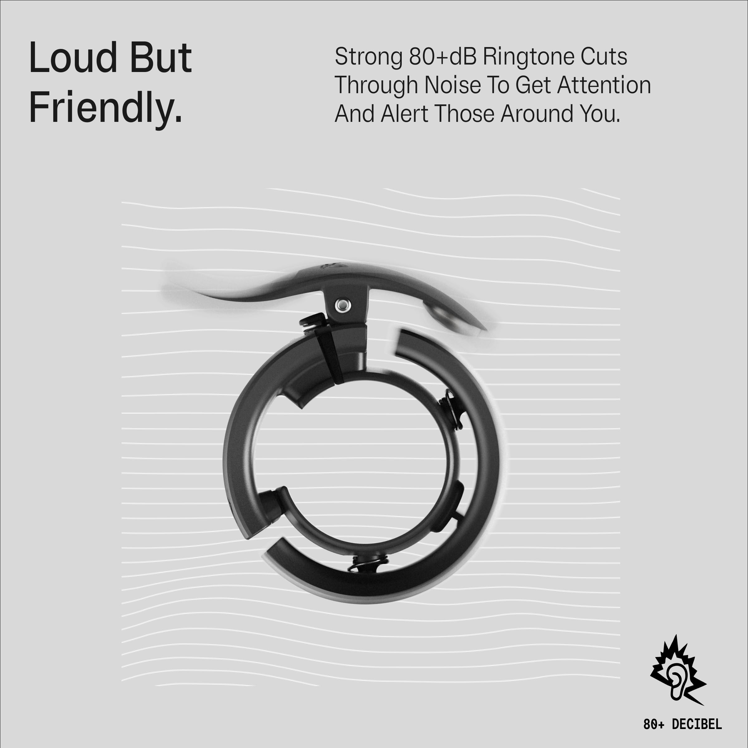 Knog Dzwonek rowerowy Oi Prima, antracyt, 22,2 mm, guzik | dzwonki rowerowe