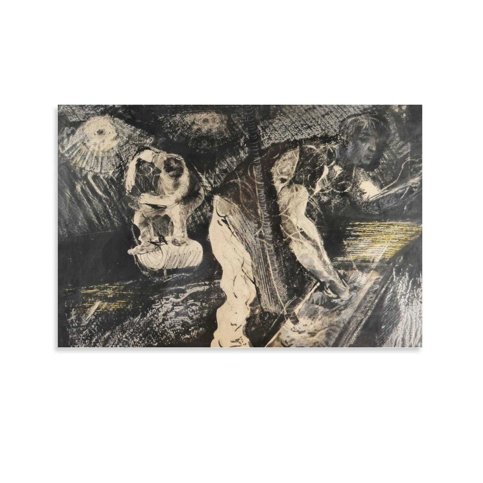 QINGLIN Ceri Richards Oil Painting Poster Rollerman at Bosh with Doubler Poster Decorative Painting Canvas Wall Art Living Room Posters Bedroom Painting 20x30inch(50x75cm)