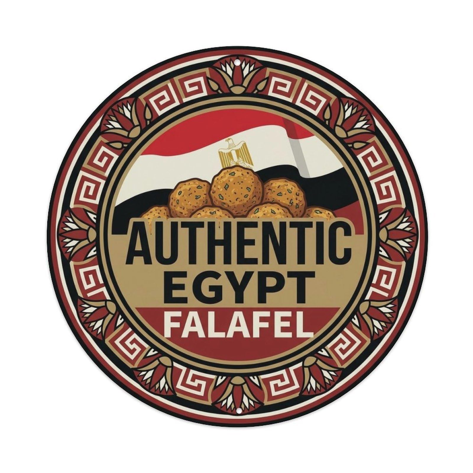Egypt Travel Falafel Egyptian Street Food Cuisine Metal Tin Sign