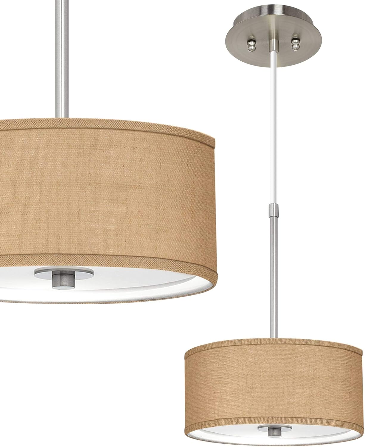 Possini Euro Design Brushed Nickel Mini Pendant Light 10 1/4" Wide