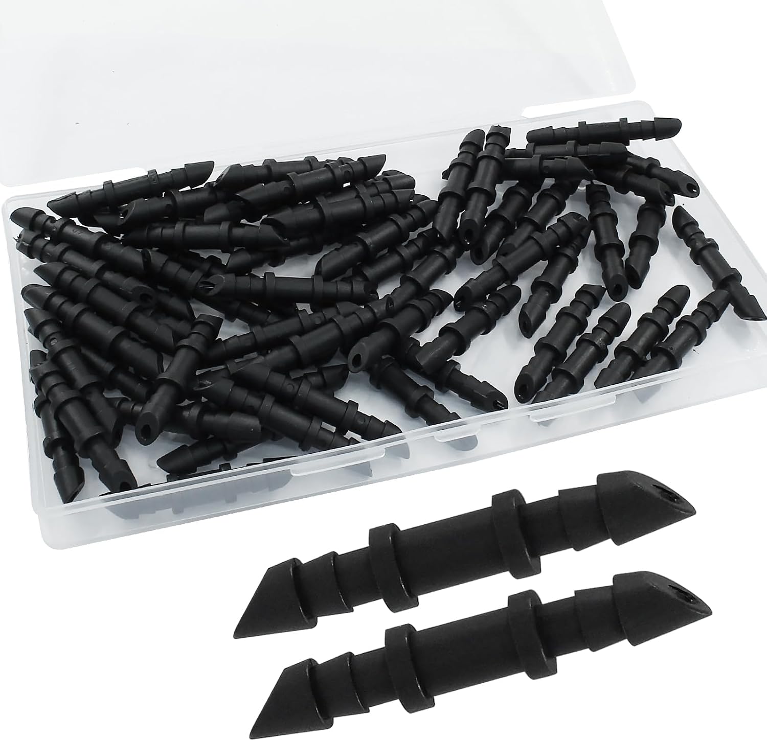 Drip Irrigation Barbed Coupling Fittings, 1/4 Inch, 120 Pcs