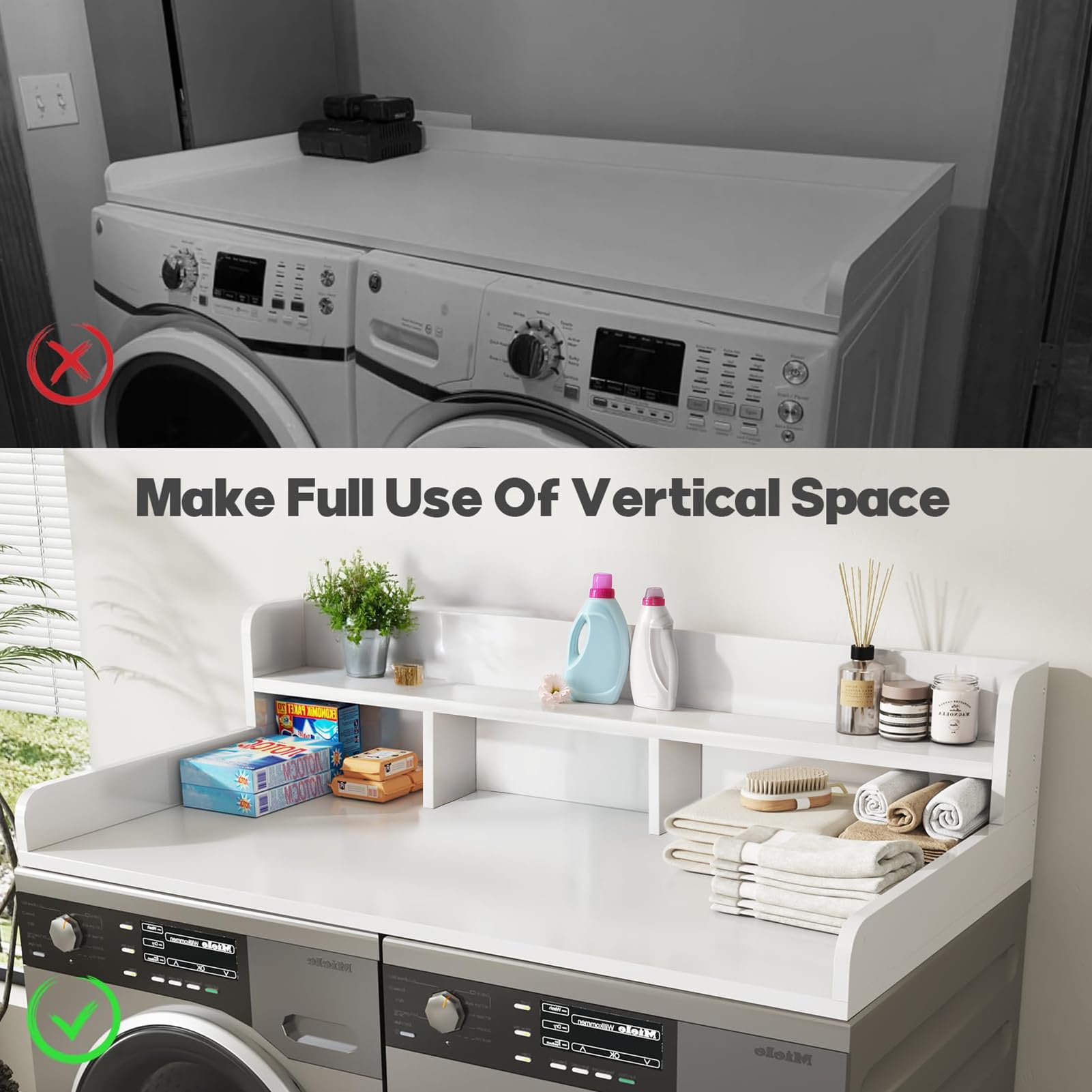 Laundry Counter Clikuutory Washer Dryer Countertop, 54