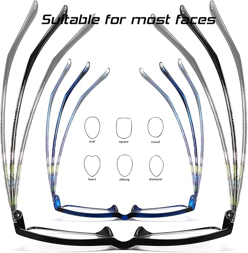 Miniatura 6 de Lentes de lectura para mujer, con bloqueo de luz azul, lectores de computadora, lentes flexibles antifatiga oculardeslumbramientoUV