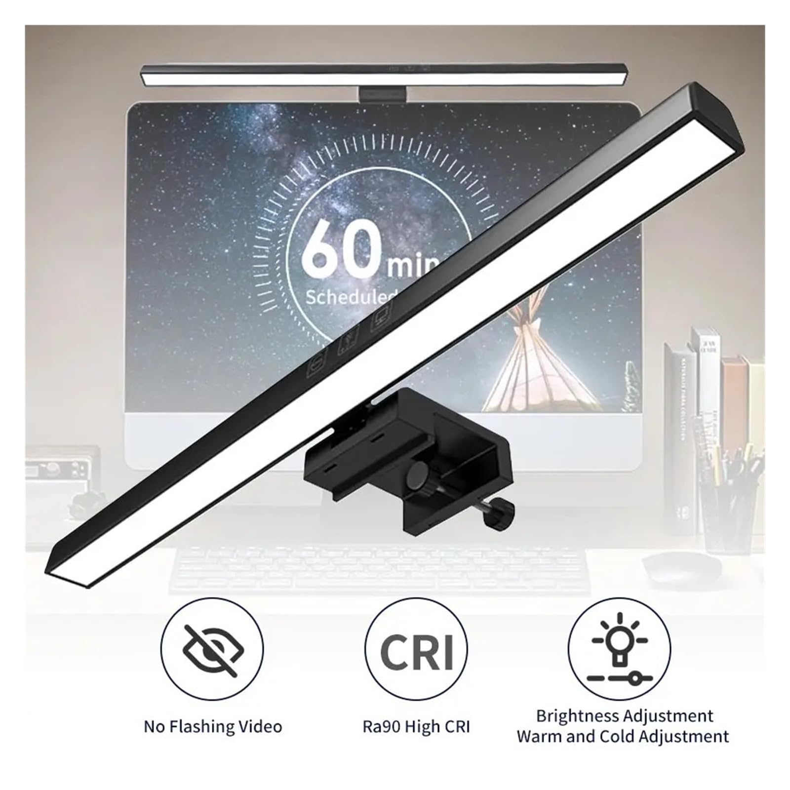 LED lampe de bureau moniteur barre lumineuse PC ordinateur réglable écran lumière 33 cm 50 cm bureau étude lecture lampe de Table suspendue alimenté par USB