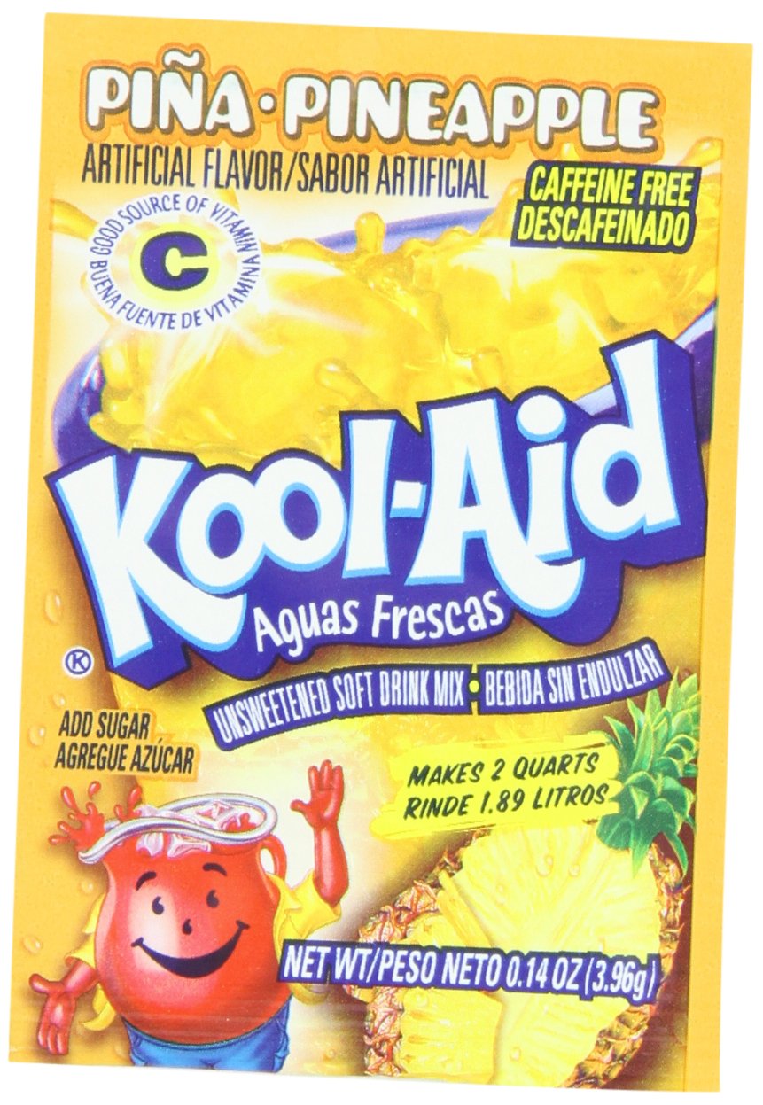 Kool Aid Pina Pineapple Unsweetened Drink Mix, Makes 2