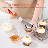 U-Taste Spatule Patisserie Lot de 3 Set, Acier Inoxydable 18/0, Orange - 8