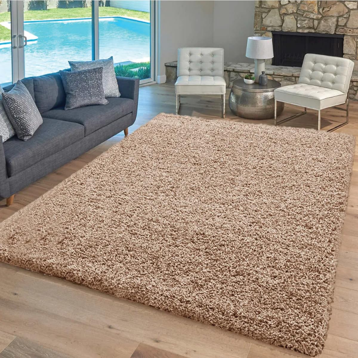 Tapis de chambre et salon beige 120x170 pour créer une ambiance chaleureuse