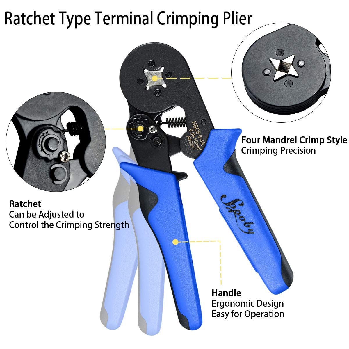 Buy Sopoby Ferrule Crimping Tool Kit AWG 288 Selfadjustable Ferrel