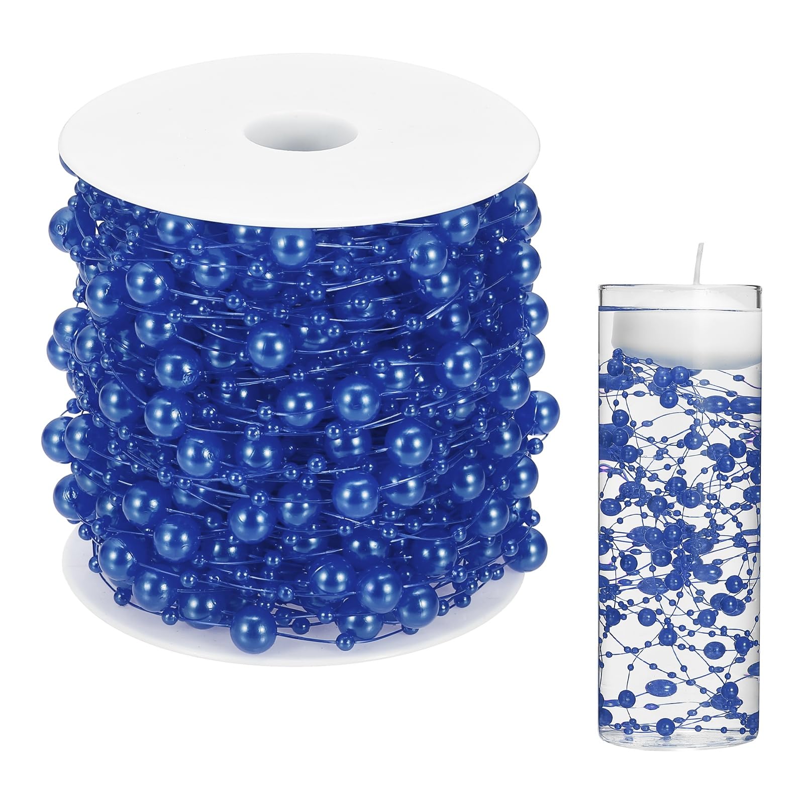Cuentas flotantes para jarrones azul perlas artificiales para velas decoración bodas y fiestas