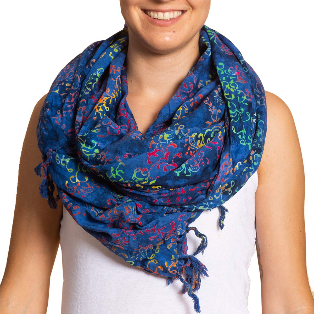 Panasiam Unisex B026 Motley Blue Schal Xl