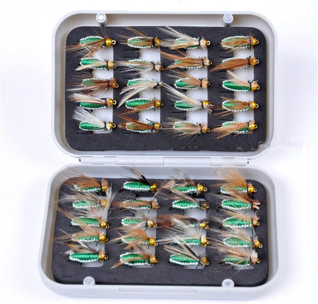 12 Nassfliegen Angel Set - Forellenköder Gebundene Fliegen