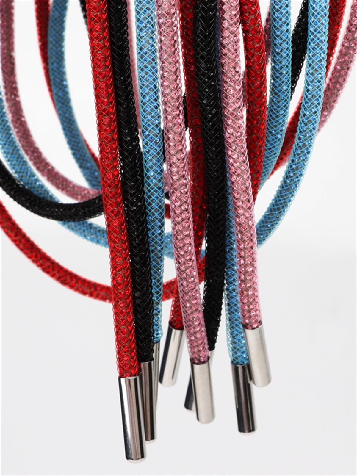 Cordones, Cordones Redondos de Diamantes imitación, Cordones Zapatos, con arcoíris, for Zapatillas, for, Cuerdas DIY(Green,140cm)