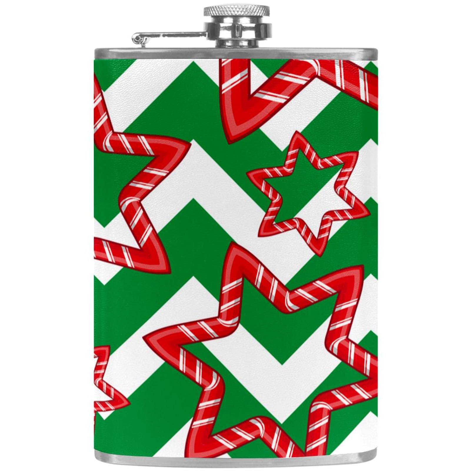 Flasque pour liqueur de Noël : le cadeau original avec motif zigzag et étoile