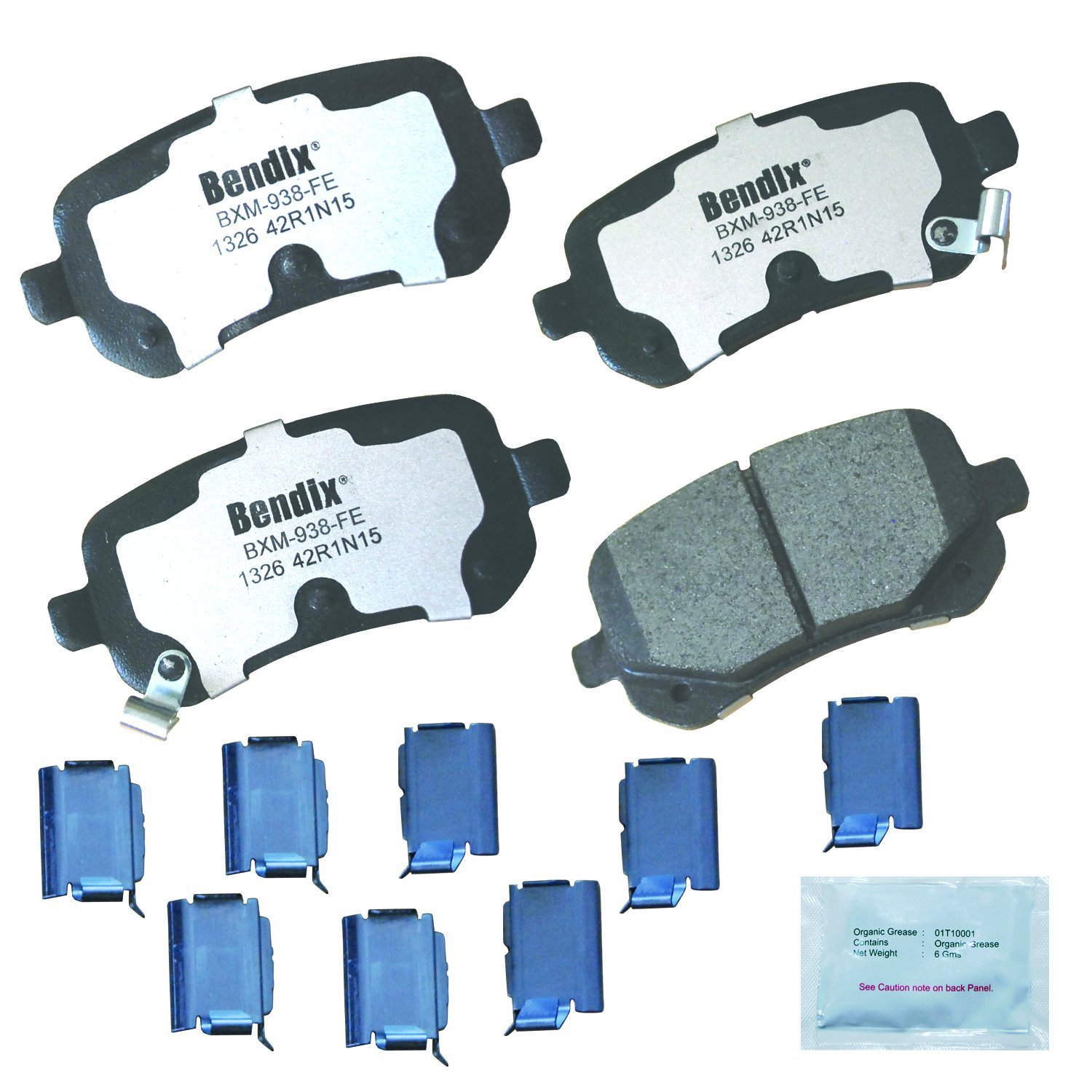 Bendix Fleet Metlok MKD1326FM Semi-Metallic Rear Brake Pads for Chrysler Town &amp; Country 2012-2008, Dodge Grand Caravan 2012-2008, Journey 2012-2009, Ram C/V 2012, Volkswagen Routan 2012-2009