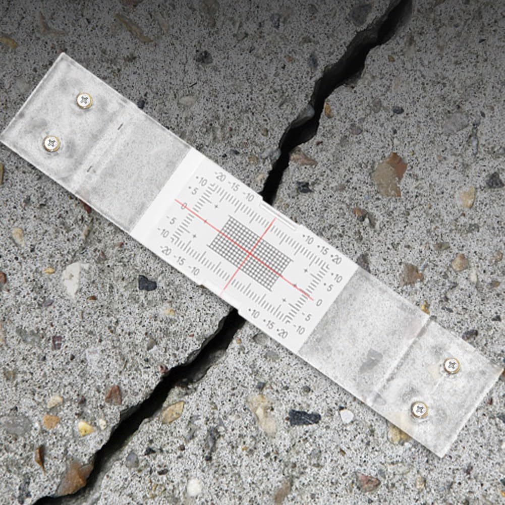 Jauge D'Épaisseur 4 Pièces Enregistrement de Surveillance des Fissures, Moniteur de Fissures Standard pour le Témoin Standard et D'Angle