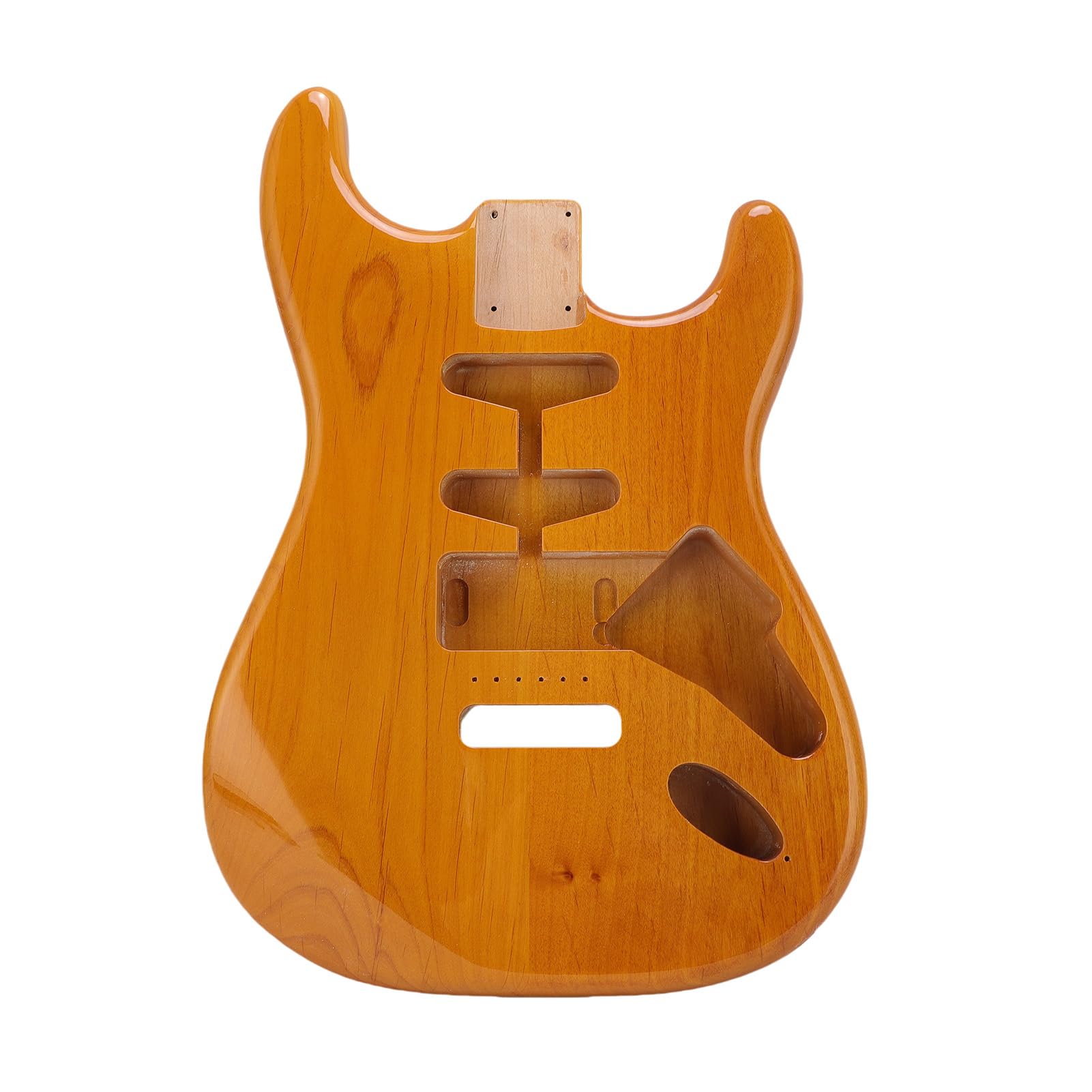 RiToEasysports Cuerpo Guitarra Eléctrica Estilo ST, Madera Álamo Maciza Preperforado con Pastilla SSH y Puente Trémolo, Actualización Bricolaje para Diestros Músicos y Constructores