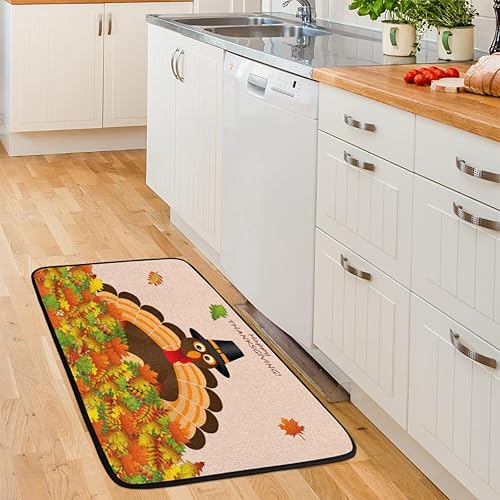 Miniatura 6 de Kitchen Rugs Maple Turkey Non Slip Absorbent Kitchen Mat Washable Rug 39 x 20 Inch Suitable for Entrance Bedroom Living Room Dining Room Kitchen