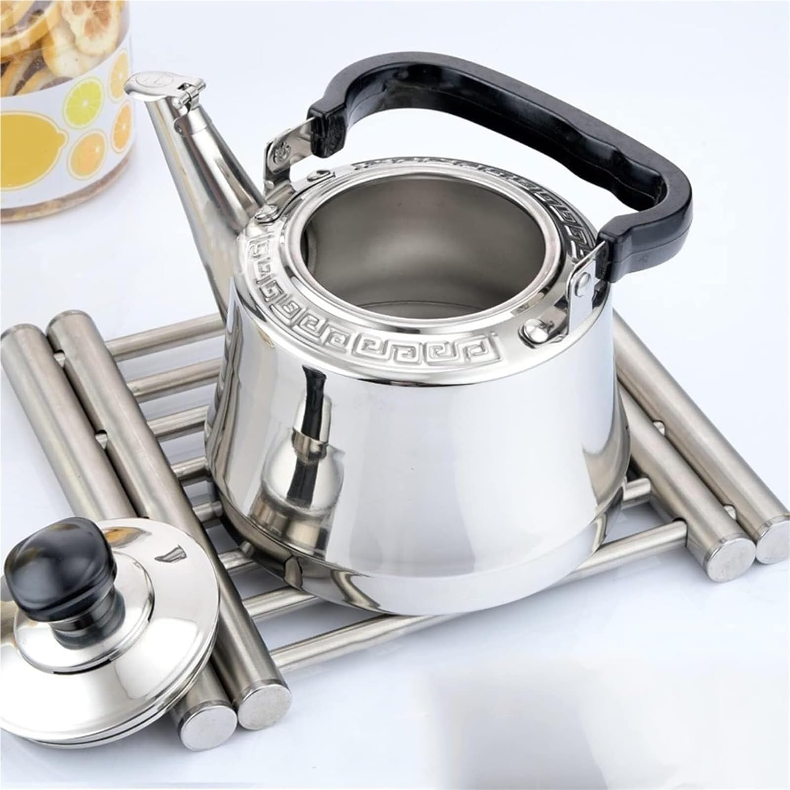 hervidor esmaltado, Tetera de acero inoxidable 304 con mango ergonómico baquelita(9,2L)