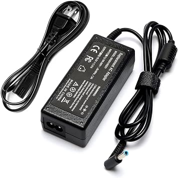 45W Laptop Charger for HP 15 17-4.5 * 3.0mm Blue Tip Power Cord | 45W Power Adapter, 4.5*3.0mm Connector, 19.5V 2.31A, Multi-safety protection, for HP Laptop 15 17 Notebook