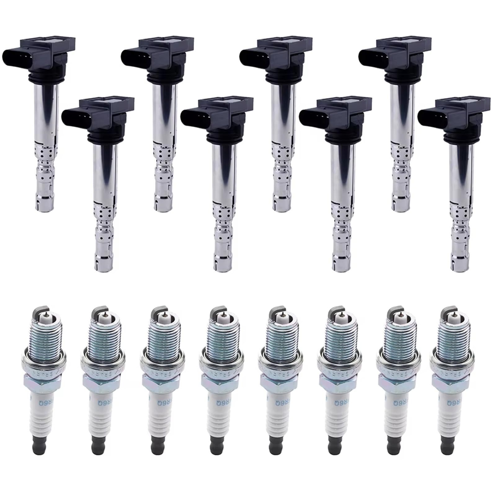 Compatible Con VW Para TOUAREG 6.0 2004-2010 Para PHAETON Para PASSAT B5.5 Bobina De Encendido Paquete De Bobina Lápiz Bobina 07C905115 Bobinas Encendido(C)