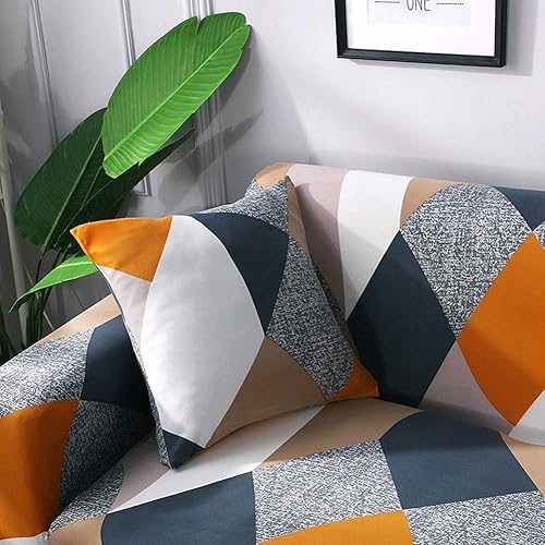 Miniatura 9 de TAKESH Funda elástica a prueba de polvo para sofá (color gris, tamaño (para sofá de 4 personas))