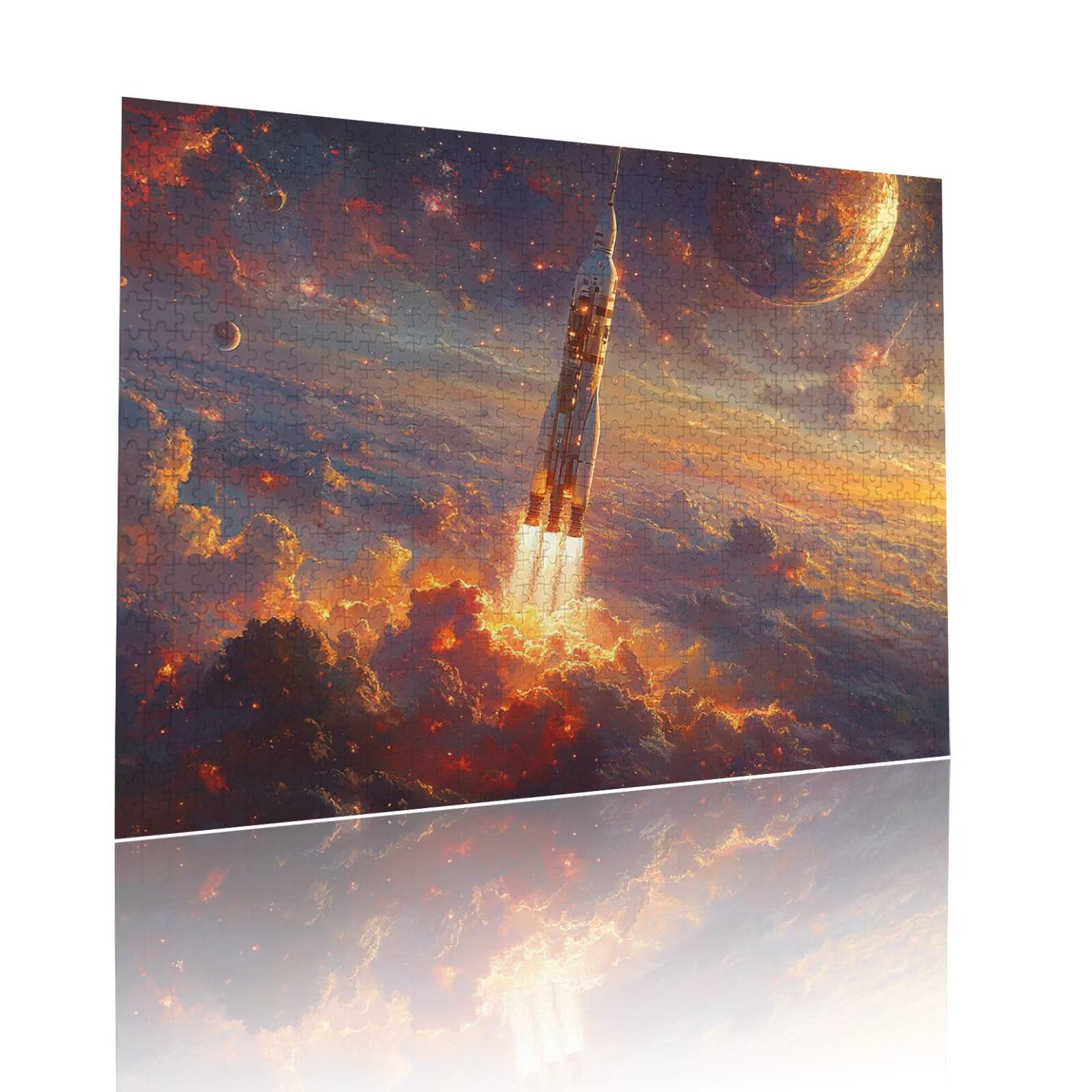 Puzzle Erwachsene 5000 Teile Rakete Sternenhimmel Educa Jigsaw für Kinder ab 8 Jahren Mädchen Jungen, Erwachsene Impossible Klassische Puzzles, Anspruchsvoll Spielspaß, Als Geschenke 105x156cm t-364