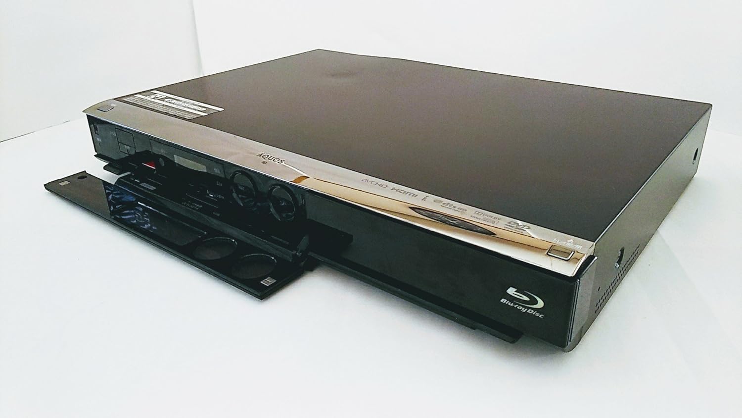 Sharp AQUOS BD-HDW43 Blu-ray Recorder with disc tray open