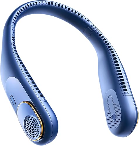 SWEETFULL Ventilador de cuello portátil sin aspas, ventilador personal recargable de 5000 mAh, funciona con pilas, pequeño ventilador portátil, SWEETFULL Ventilador de cuello portátil sin aspas, ventilador personal recargable de 5000 mAh, funciona con pilas, pequeño ventilador portátil,