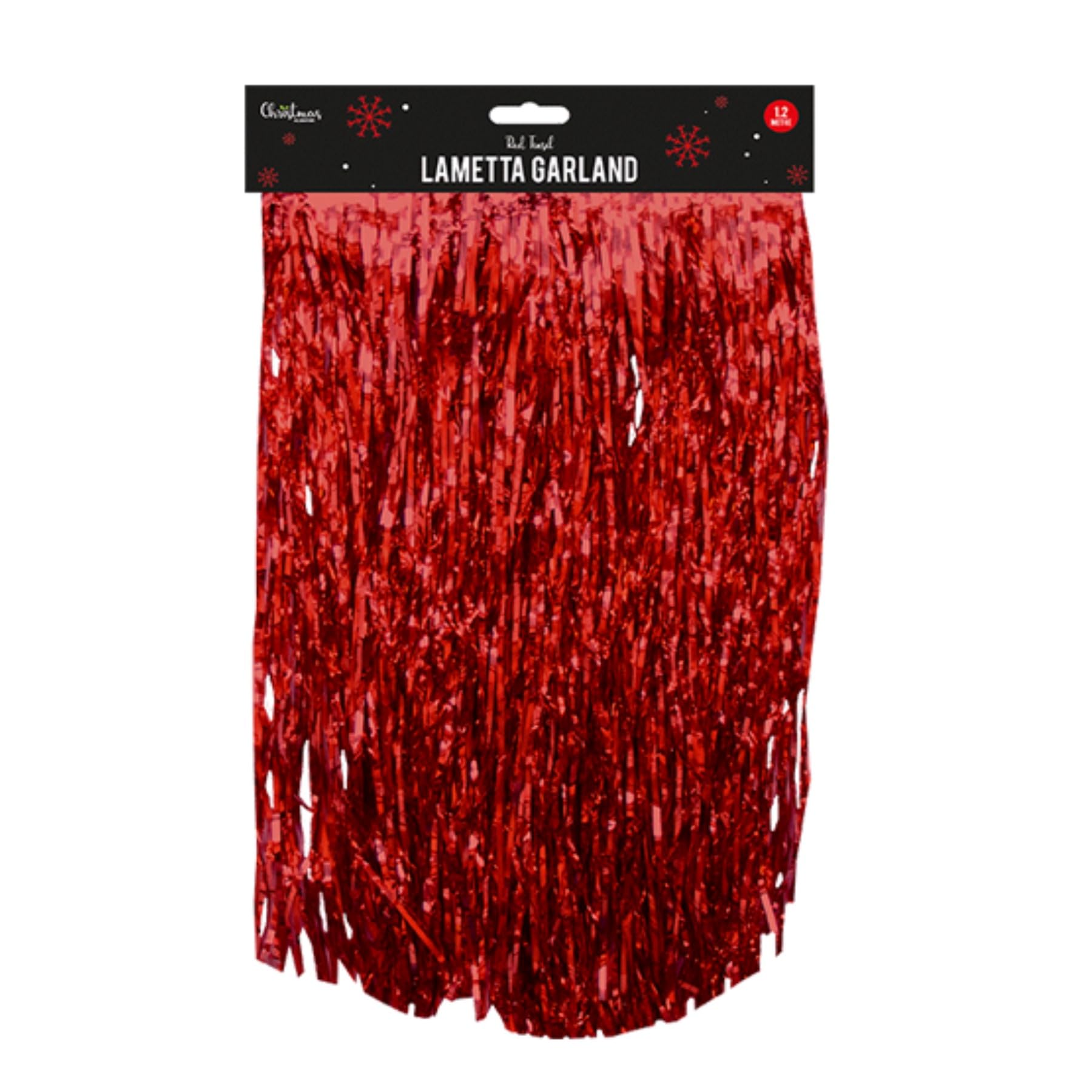 Widdle Gifts Christmas Lametta 1.2m x 46cm Angel Hair Tinsel Tree Decoration (Red)