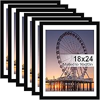Vista 19 de BESCRCL - Set de 6 marcos de fotos de 11 x 14, color negro. Marcos para mostrar fotos de 8 x 10 con paspartú o de 11 x 14 sin paspartú, marcos