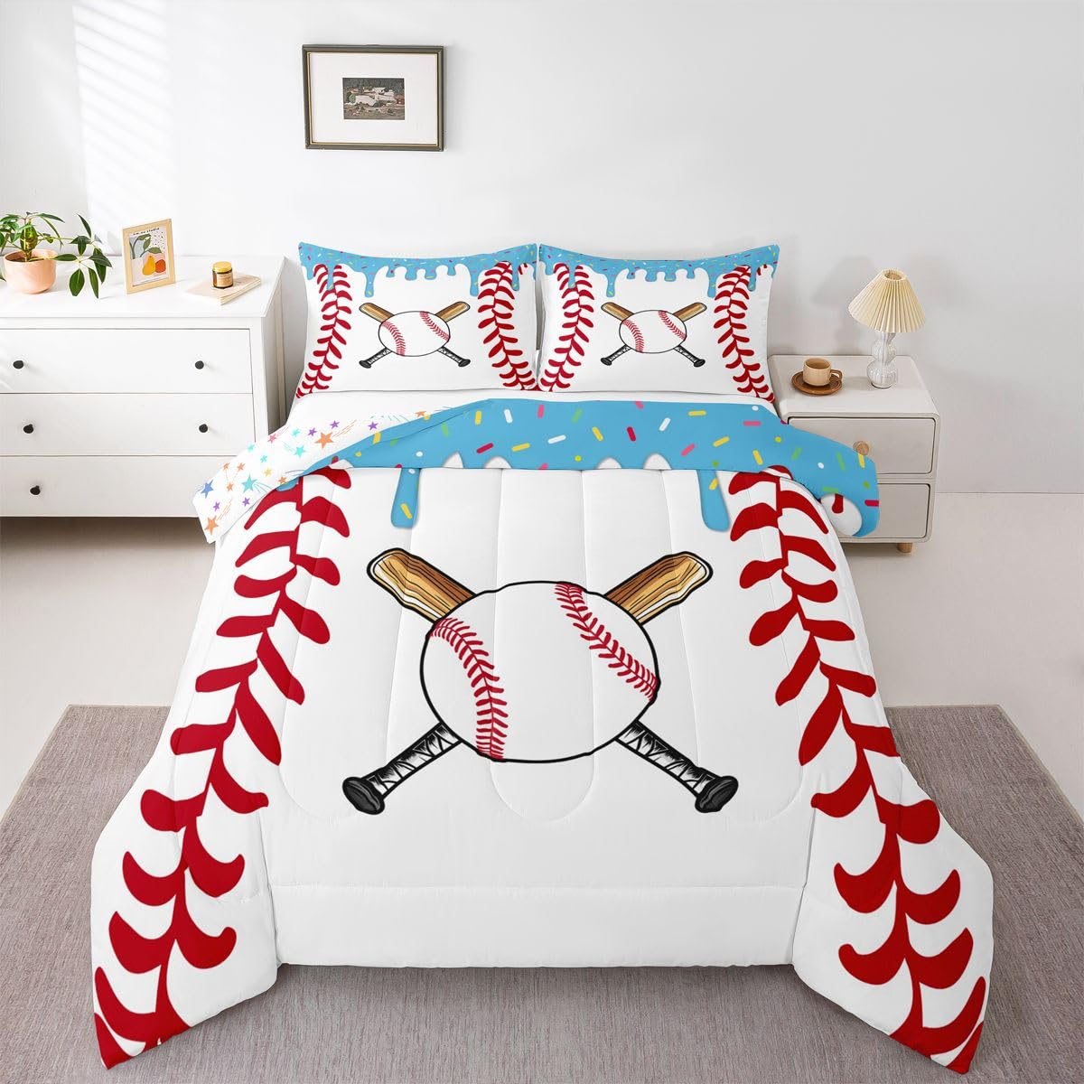Edredón individual sin funda Homewish para una cama deportiva fácil de hacer